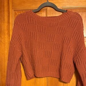 Rust Knit Juniors Sweater